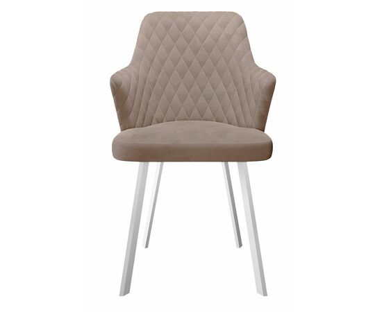 Стул DikLine 345 K4 капучино, ножки белые, изображение 5 | Интернет магазин мебели и декора LifeDekor