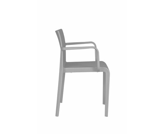 Стул Turn, серый пластик с подлокотниками, изображение 3 | Интернет магазин мебели и декора LifeDekor