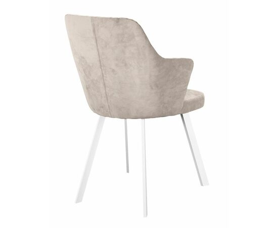 Стул DikLine 345 C103 крем, ножки белые, изображение 3 | Интернет магазин мебели и декора LifeDekor