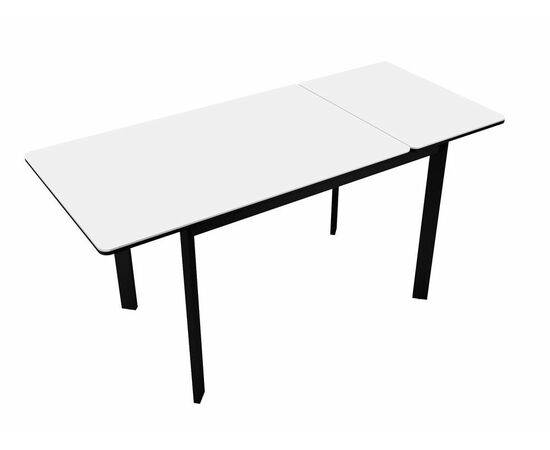 Стол DikLine LK90 Керамика Mono white (белый матовый) /подстолье черное/опоры черные, изображение 4 | Интернет магазин мебели и декора LifeDekor