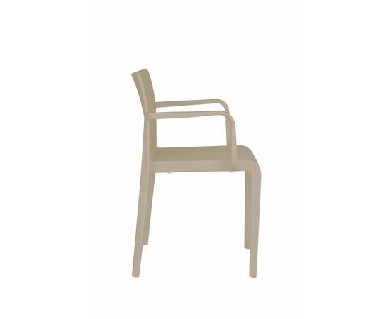 Стул Turn, пластик капучино с подлокотниками, изображение 3 | Интернет магазин мебели и декора LifeDekor