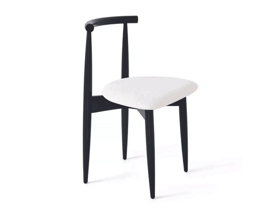 Cтул Rebel белый, опора береза черная | Интернет магазин мебели и декора LifeDekor