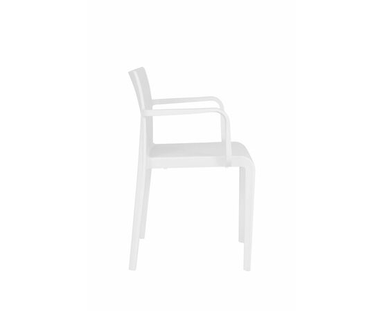 Стул Turn, белый пластик с подлокотниками, изображение 3 | Интернет магазин мебели и декора LifeDekor