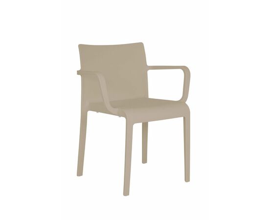 Стул Turn, пластик капучино с подлокотниками | Интернет магазин мебели и декора LifeDekor