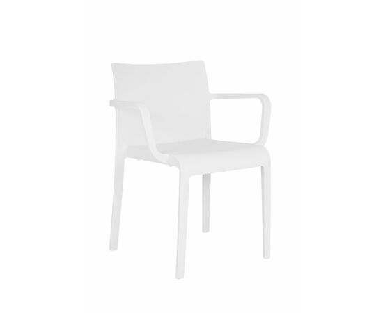 Стул Turn, белый пластик с подлокотниками | Интернет магазин мебели и декора LifeDekor