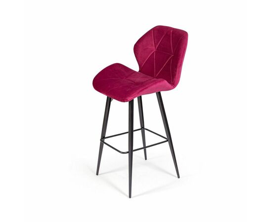 Стул барный Crystal, бархат винно-красный 16, изображение 4 | Интернет магазин мебели и декора LifeDekor
