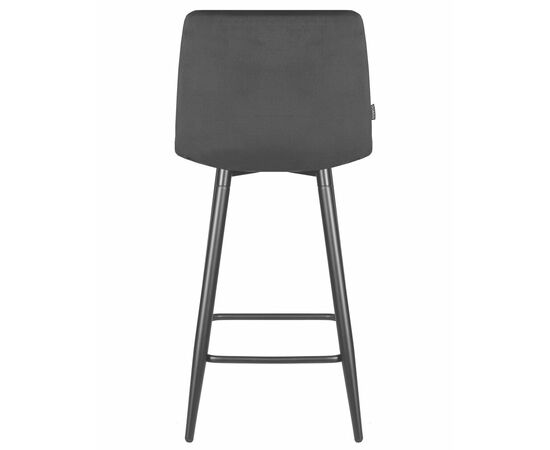 Стул полубарный DOBRIN OLIVIA, черные матовые ножки, черный велюр (108-77), Вариант: черные матовые ножки, черный велюр (108-77), изображение 5 | Интернет магазин мебели и декора LifeDekor