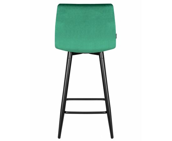 Стул полубарный DOBRIN OLIVIA, черные матовые ножки, зелёный велюр (108-64), Вариант: черные матовые ножки, зелёный велюр (108-64), изображение 5 | Интернет магазин мебели и декора LifeDekor
