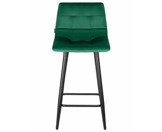 Стул полубарный DOBRIN OLIVIA, черные матовые ножки, зелёный велюр (108-64), Вариант: черные матовые ножки, зелёный велюр (108-64), изображение 6 | Интернет магазин мебели и декора LifeDekor