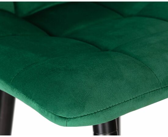 Стул полубарный DOBRIN OLIVIA, черные матовые ножки, зелёный велюр (108-64), Вариант: черные матовые ножки, зелёный велюр (108-64), изображение 7 | Интернет магазин мебели и декора LifeDekor