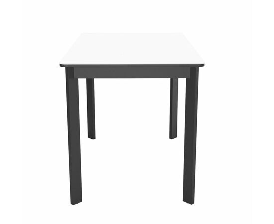 Стол DikLine LK110 Керамика Mono white (белый матовый) /подстолье черное/опоры черные, изображение 2 | Интернет магазин мебели и декора LifeDekor