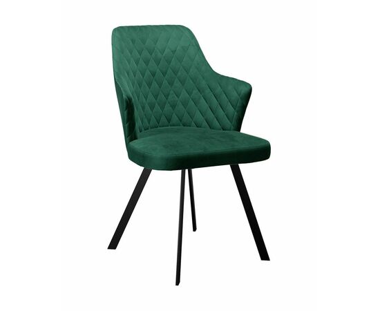 Стул DikLine 345 K13 изумруд, ножки черные | Интернет магазин мебели и декора LifeDekor