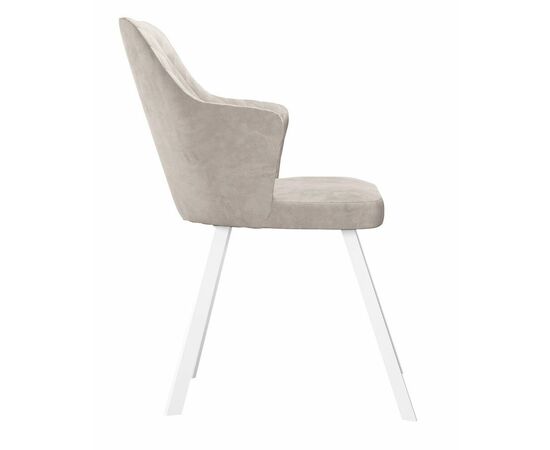 Стул DikLine 345 C103 крем, ножки белые, изображение 4 | Интернет магазин мебели и декора LifeDekor