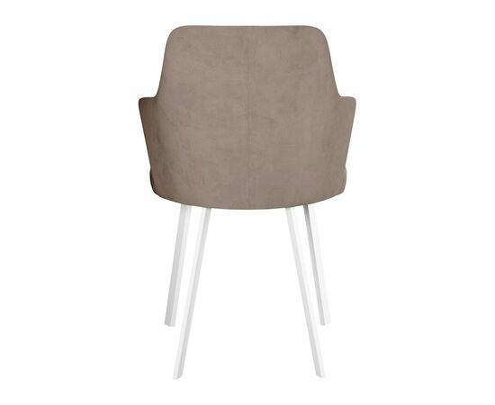 Стул DikLine 345 K4 капучино, ножки белые, изображение 3 | Интернет магазин мебели и декора LifeDekor