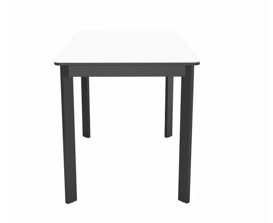 Стол DikLine LK90 Керамика Mono white (белый матовый) /подстолье черное/опоры черные, изображение 2 | Интернет магазин мебели и декора LifeDekor