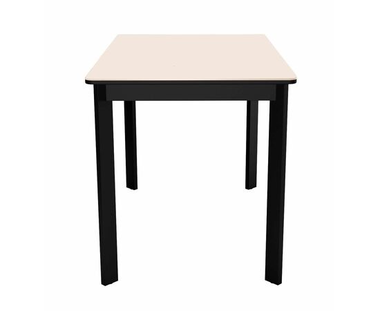 Стол DikLine LK110 Керамика Krater Perla (бежевый матовый) /подстолье черное/опоры черные, изображение 2 | Интернет магазин мебели и декора LifeDekor