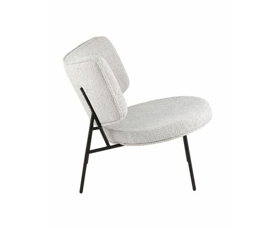 Кресло District Lounge букле светло-серый | Интернет магазин мебели и декора LifeDekor