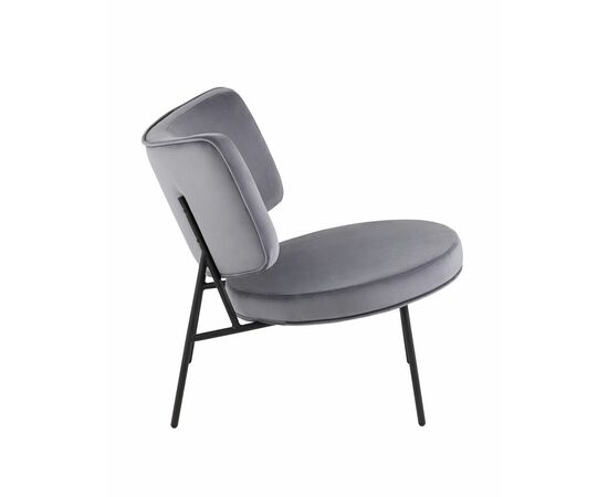 Кресло District Lounge велюр серый | Интернет магазин мебели и декора LifeDekor