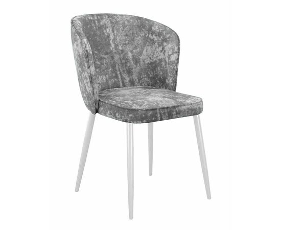 Стул DikLine 347 M13 светло-серый, ножки белые | Интернет магазин мебели и декора LifeDekor