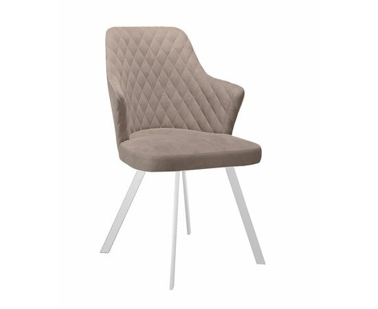 Стул DikLine 345 K4 капучино, ножки белые | Интернет магазин мебели и декора LifeDekor