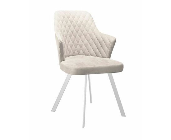 Стул DikLine 345 C103 крем, ножки белые | Интернет магазин мебели и декора LifeDekor