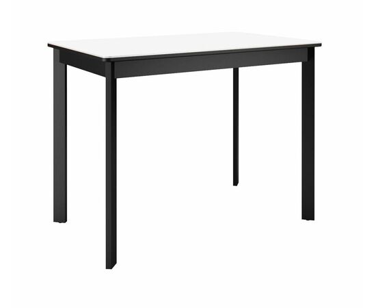 Стол DikLine LK90 Керамика Mono white (белый матовый) /подстолье черное/опоры черные | Интернет магазин мебели и декора LifeDekor