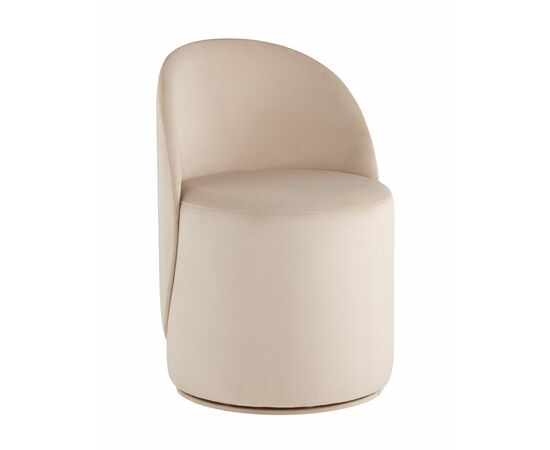 Пуф Loreen вращающийся велюр молочный | Интернет магазин мебели и декора LifeDekor