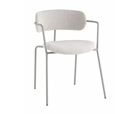 Стул Дженни букле светло-серый каркас серый муар | Интернет магазин мебели и декора LifeDekor