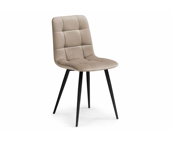 Стул на металлокаркасе Чилли К бежевый velutto 05 / черный | Интернет магазин мебели и декора LifeDekor