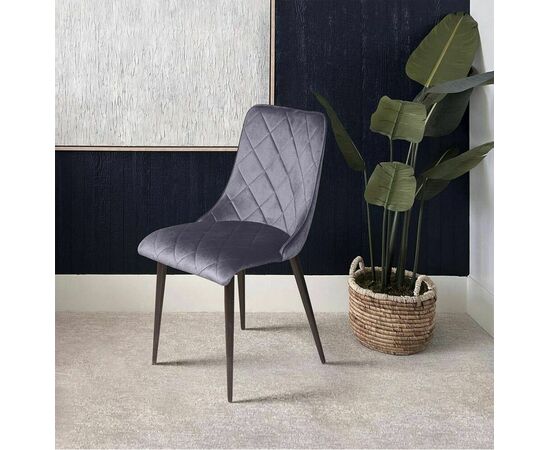 Стул Patrik, бархат серый 27, изображение 4 | Интернет магазин мебели и декора LifeDekor