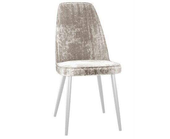 Стул DikLine 326 M02 бежевый, ножки белые | Интернет магазин мебели и декора LifeDekor