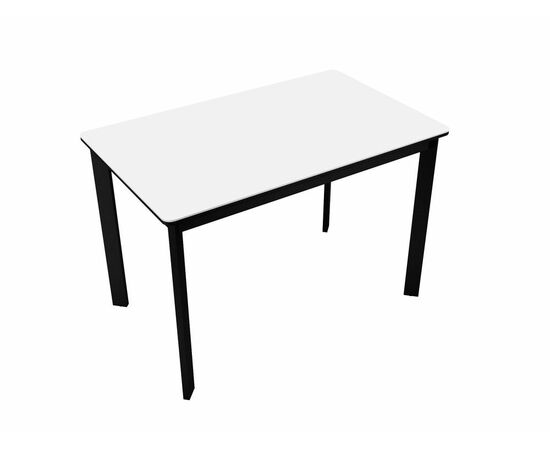 Стол DikLine LK90 Керамика Mono white (белый матовый) /подстолье черное/опоры черные, изображение 3 | Интернет магазин мебели и декора LifeDekor