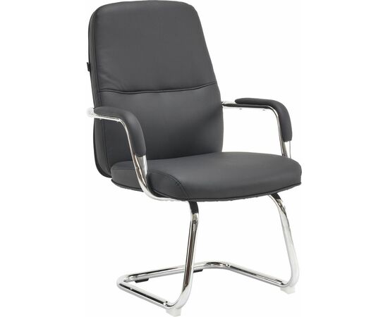 Кресло для посетителей Everprof Vesta CF Экокожа Черный | Интернет магазин мебели и декора LifeDekor