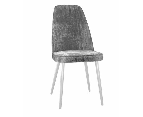 Стул DikLine 326 M13 светло-серый, ножки белые | Интернет магазин мебели и декора LifeDekor