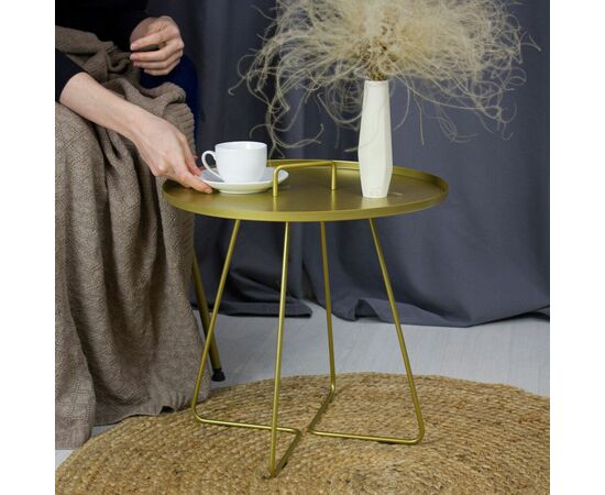 Столик журнальный SHT-CT42 античное золото, изображение 8 | Интернет магазин мебели и декора LifeDekor