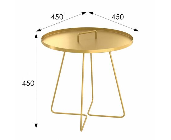 Столик журнальный SHT-CT42 античное золото, изображение 5 | Интернет магазин мебели и декора LifeDekor