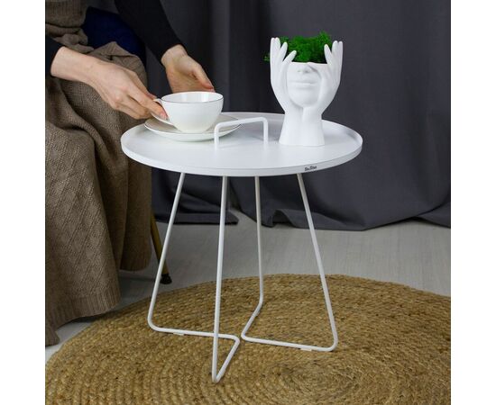 Столик журнальный SHT-CT42 белый муар, изображение 7 | Интернет магазин мебели и декора LifeDekor