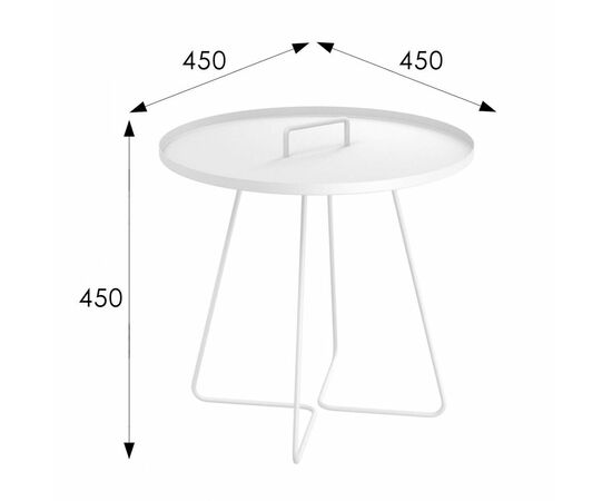 Столик журнальный SHT-CT42 белый муар, изображение 5 | Интернет магазин мебели и декора LifeDekor