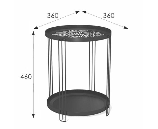 Столик журнальный SHT-CT82 чёрный муар, изображение 7 | Интернет магазин мебели и декора LifeDekor