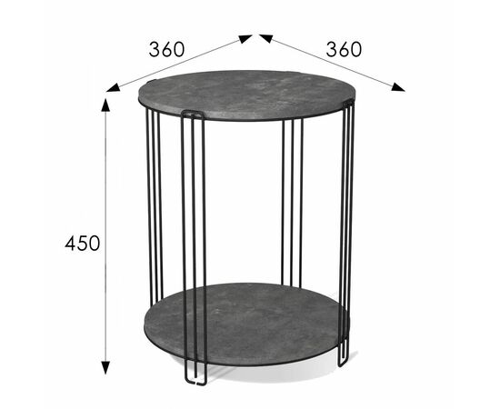 Столик кофейный SHT-CT33 черный муар/мокрый асфальт, изображение 5 | Интернет магазин мебели и декора LifeDekor