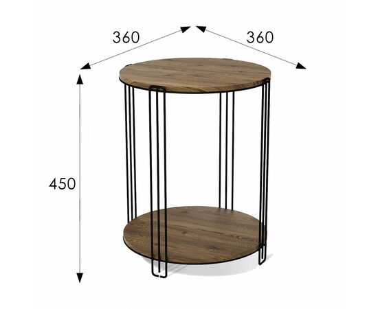 Столик кофейный SHT-CT33 черный муар/светлый орех, изображение 5 | Интернет магазин мебели и декора LifeDekor