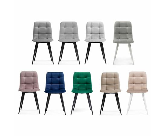 Стул на металлокаркасе Чилли К бежевый velutto 05 / черный, изображение 5 | Интернет магазин мебели и декора LifeDekor