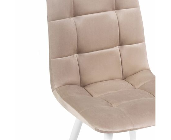 Стул на металлокаркасе Чилли К бежевый velutto 05 / черный, изображение 2 | Интернет магазин мебели и декора LifeDekor