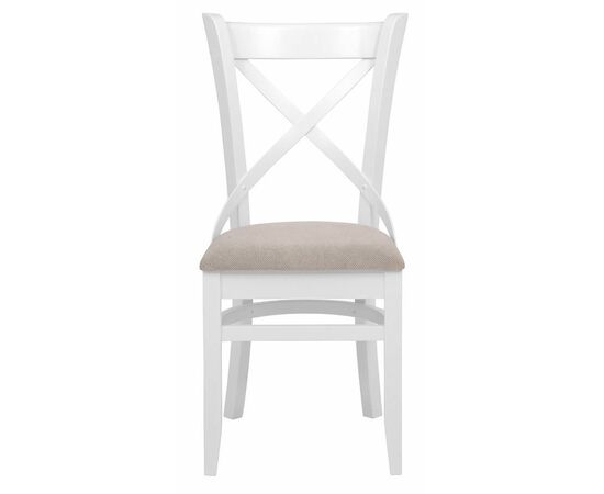 Стул "Хью" (Белая эмаль/бежевый М02) | Интернет магазин мебели и декора LifeDekor