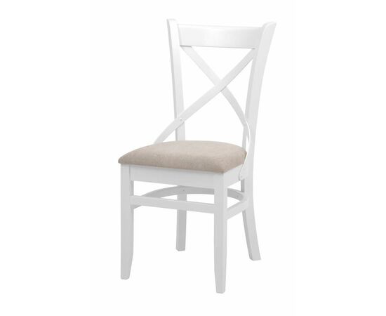 Стул "Хью" (Белая эмаль/бежевый М02), изображение 3 | Интернет магазин мебели и декора LifeDekor