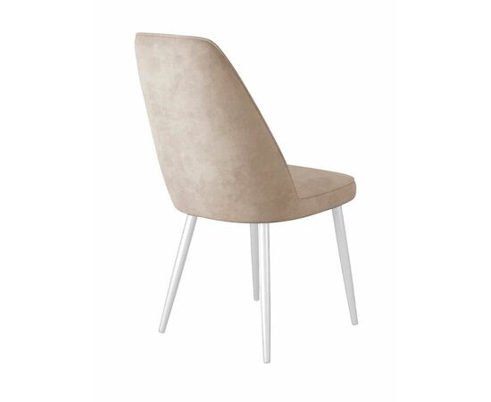 Стул DikLine 326 B03 BEIGE, ножки белые, изображение 3 | Интернет магазин мебели и декора LifeDekor