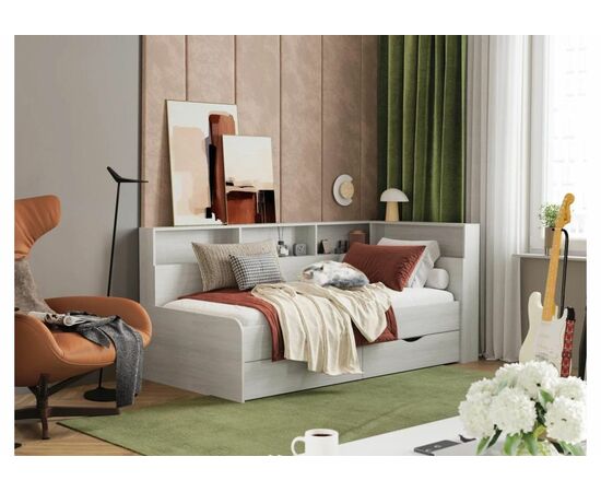 Кровать Амер 190х80 анкор светлый, изображение 2 | Интернет магазин мебели и декора LifeDekor