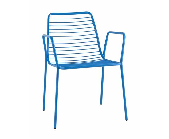 Стул с подлокотниками Дели металл голубой | Интернет магазин мебели и декора LifeDekor