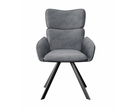 Стул DikLine 501 поворотный SB6 св.сер, ножки черные, изображение 4 | Интернет магазин мебели и декора LifeDekor