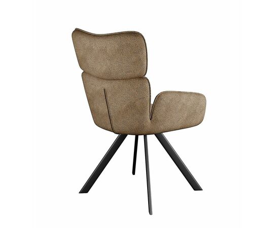 Стул DikLine 501 поворотный SB4 бежевый, ножки черные, изображение 3 | Интернет магазин мебели и декора LifeDekor